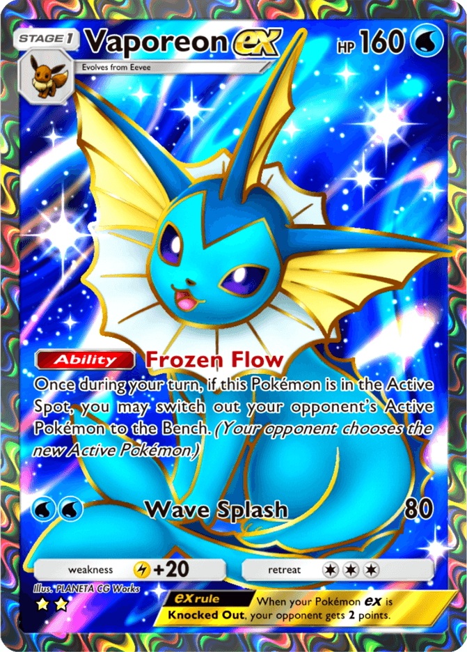 Vaporeon ex (b3-182) card in Pokémon TCG Pocket