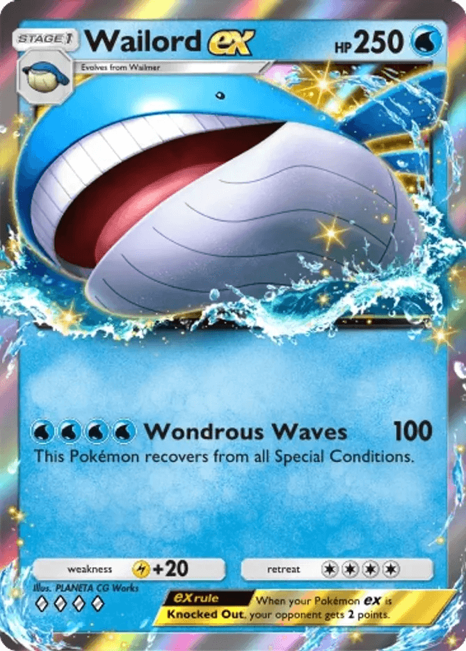 Wailord ex (b4-037) card in Pokémon TCG Pocket