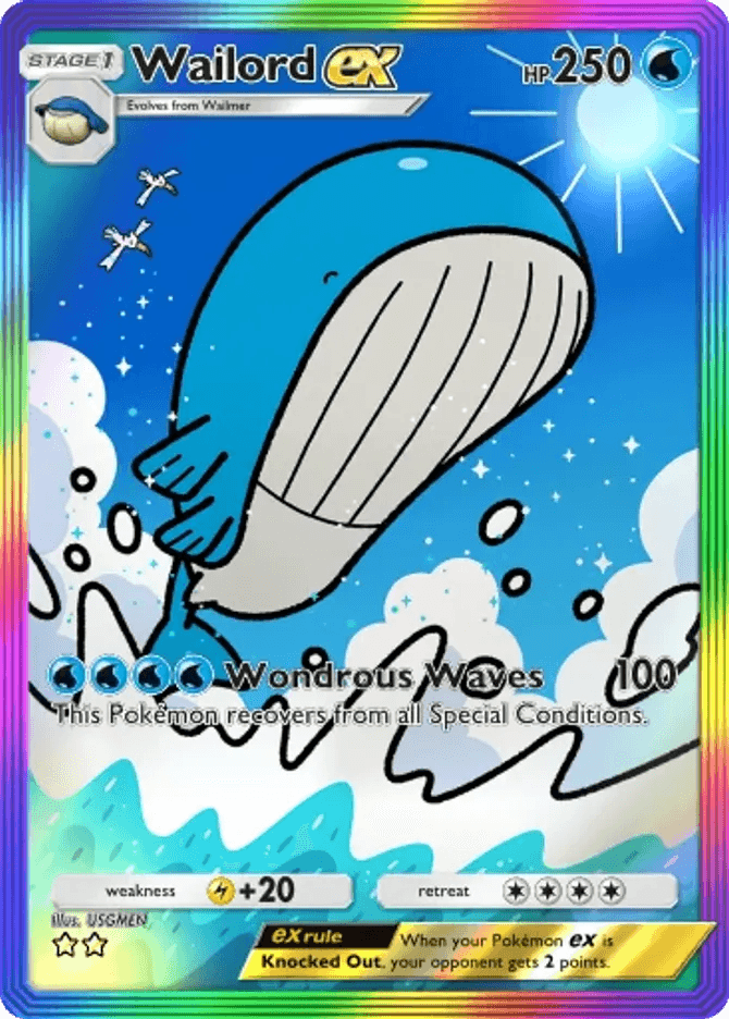 Wailord ex card by USGMEN