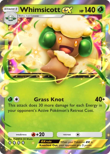 Whimsicott ex (b1-016) card in Pokémon TCG Pocket