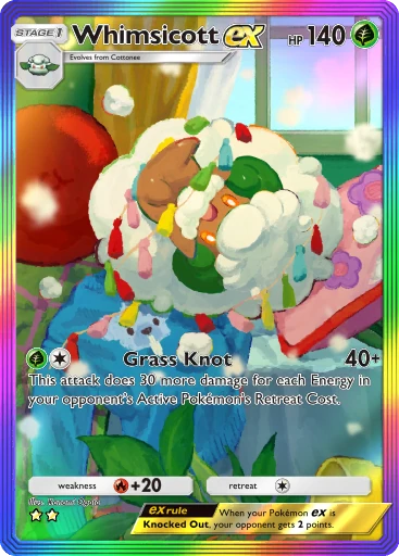 Whimsicott ex (b1-273) card in Pokémon TCG Pocket