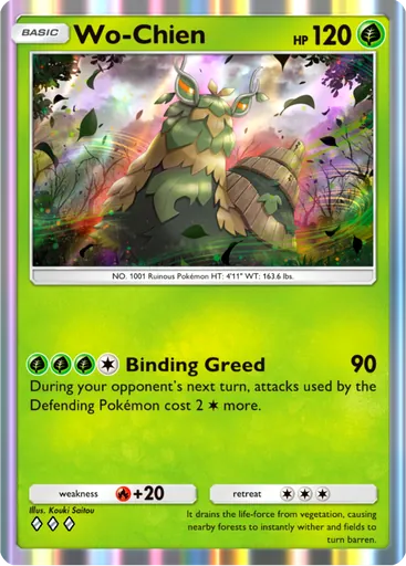 Wo-Chien (b2a-015) card in Pokémon TCG Pocket