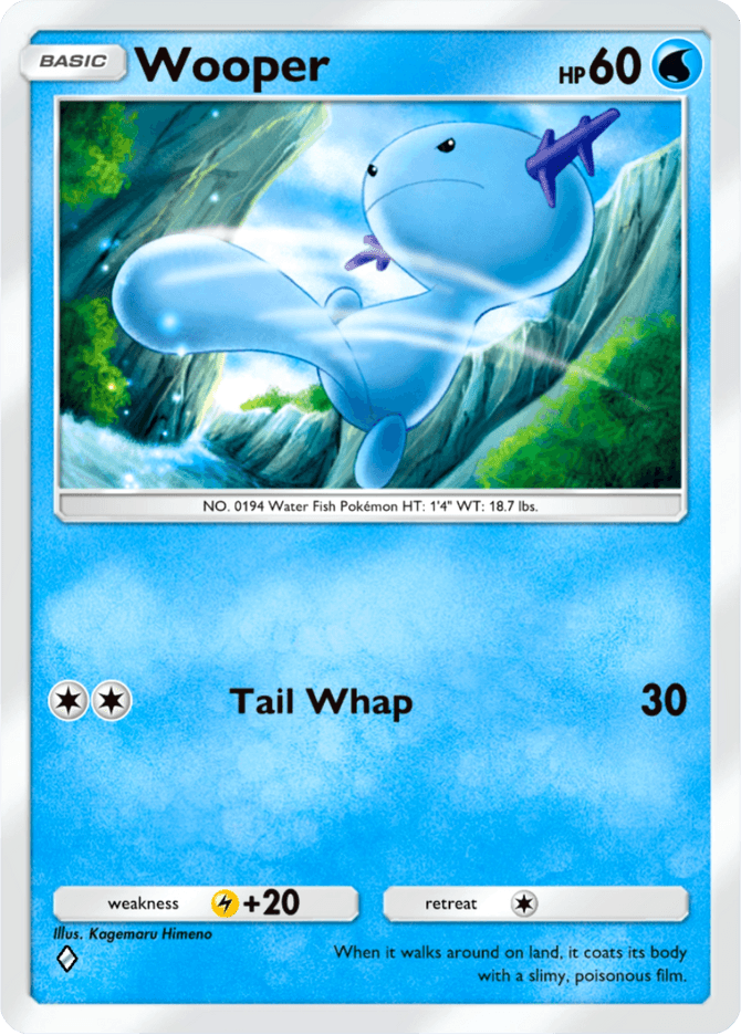 pokemon wooper card EX Dragon Frontiers Placeholder Image Provided Pokemon Ancient Origins Wooper #38