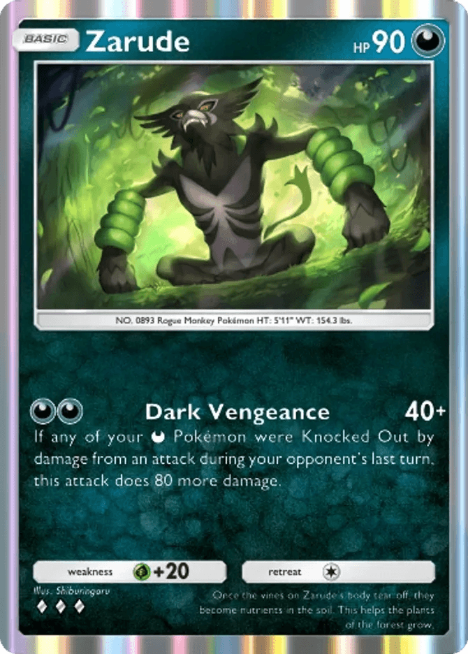 Zarude card by Shiburingaru