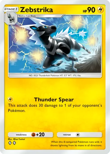 Zebstrika (a1-106) card in Pokémon TCG Pocket