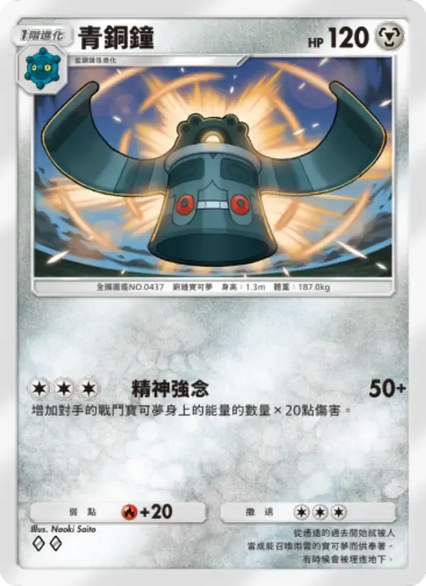 Bronzong card in Chinese