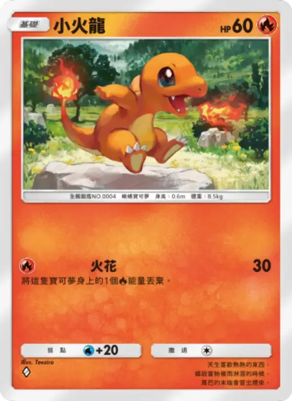 Carta di Charmander in Cinese