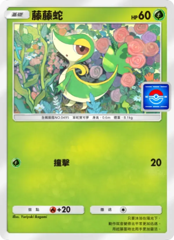 Snivy card in Chinese