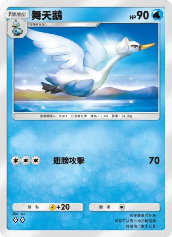 Swanna card in Chinese