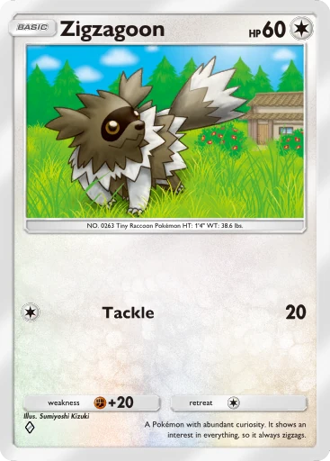 Zigzagoon (b1-188) card in Pokémon TCG Pocket